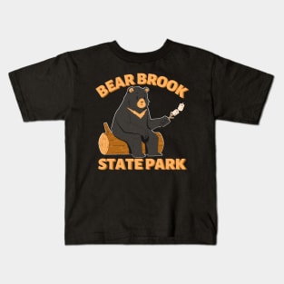 Bear Brook State Park Camping Bear Kids T-Shirt